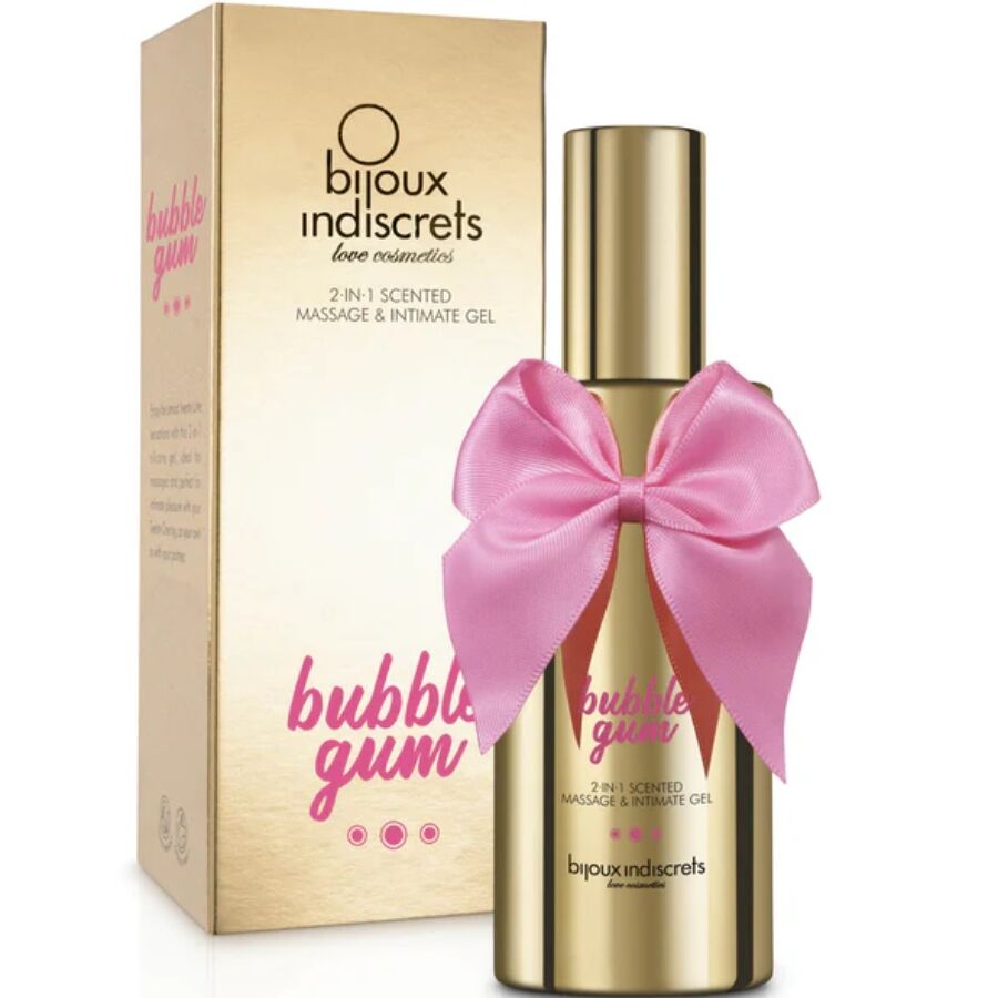 BIJOUX - BUBBLE GUM 2IN1 SCENTED MASSAGE  INTIMATE GEL 100 ML
