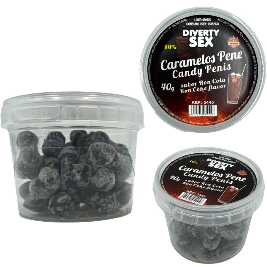 DIABLO PICANTE - 20 RON COLA FLAVORED PENIS CANDIES