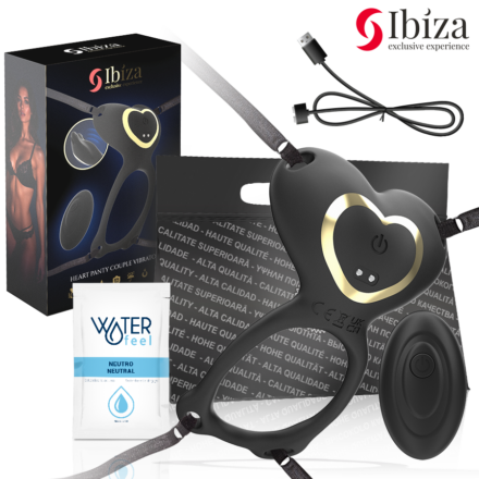 IBIZA - HEART PANTY COUPLE VIBRATOR REMOTE CONTROL