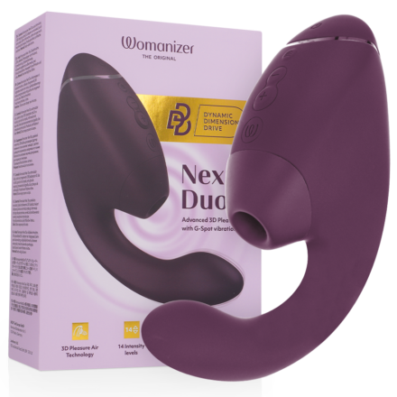 Womanizer Next Duo -rabbit-vibraattori, tummanvioletti (Dark Purple)