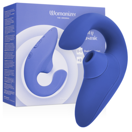 Womanizer Blend -rabbit-vibraattori, sininen (Vibrant Blue)