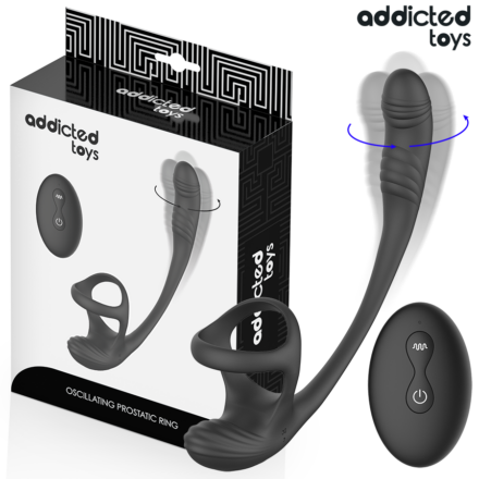 ADDICTED TOYS - ANAL PLUG WITH VIBRATION AND 360 WAVING AND TESTICLE STIMULATOR