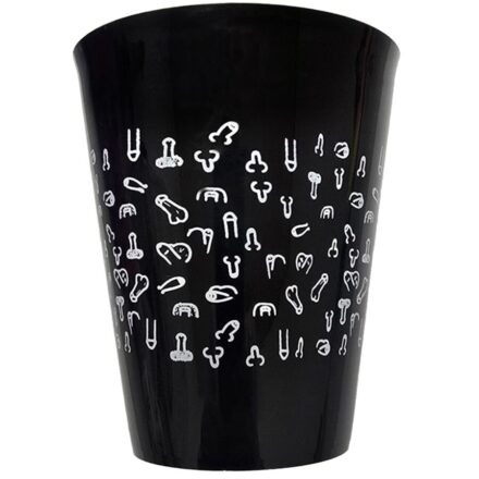 DIABLO PICANTE - BLACK CUP 500 ML WITH WHITE PENISES