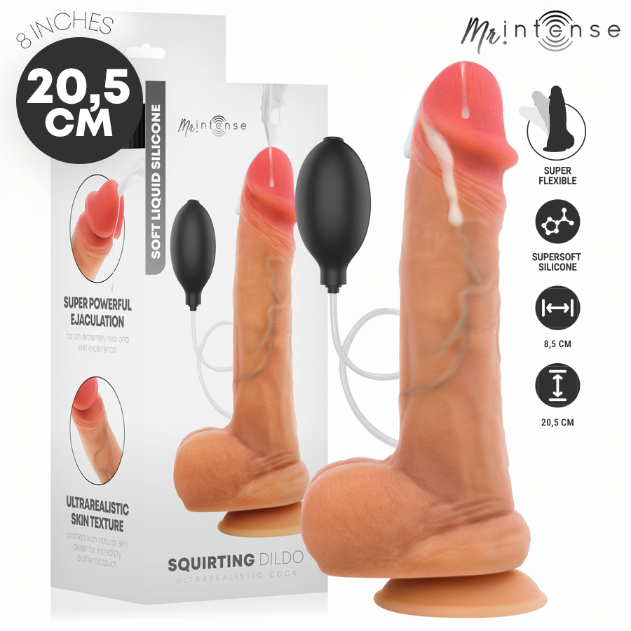 MR INTENSE - DANNY ULTRA-REALISTIC SQUIRTING COCK WITH TESTICLES 20.5 CM -Ø- 4 CM