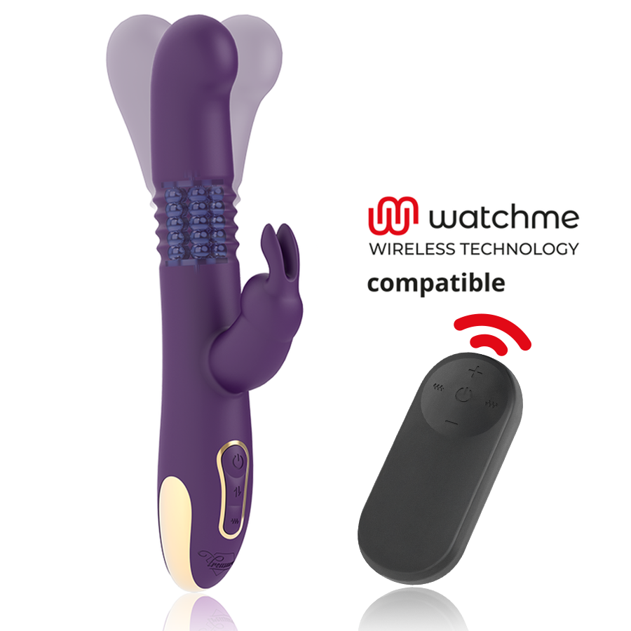 TREASURE - BASTIAN RABBIT UP  DOWN, ROTATOR  VIBRATOR COMPATIBLE WITH WATCHME WIRELESS TECHNOLOGY