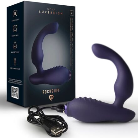 ROCKS-OFF - NOVA SOVEREIGN RECHARGEABLE PROSTATE  PERINEUM MASSAGER 16 FUNCTION BLUE