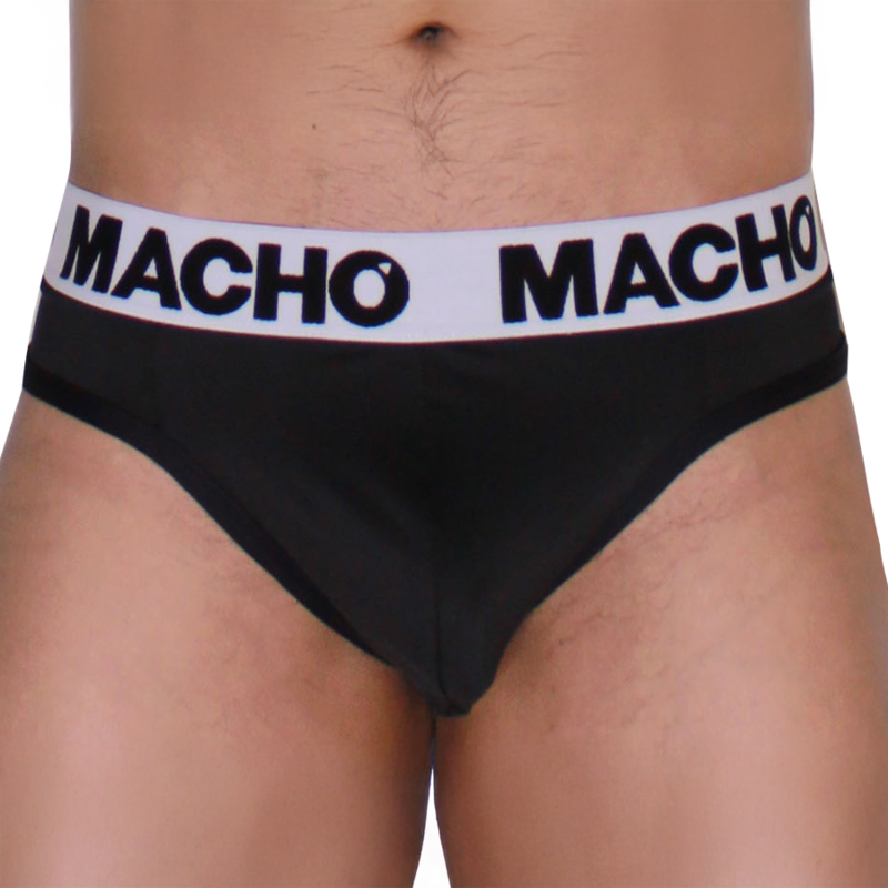 MACHO - MTG002  BLACK/BLACK THONG S