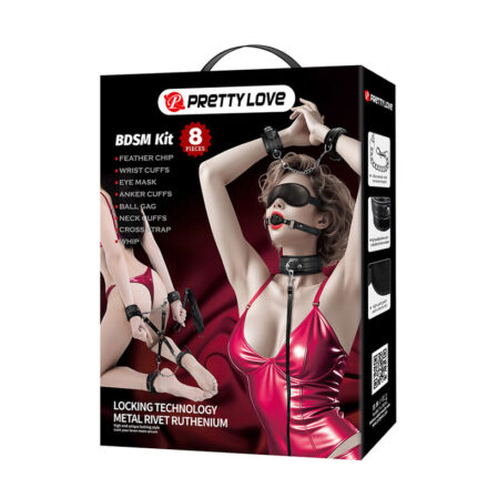 Pretty Love -BDSM-setti 8 osaa, musta