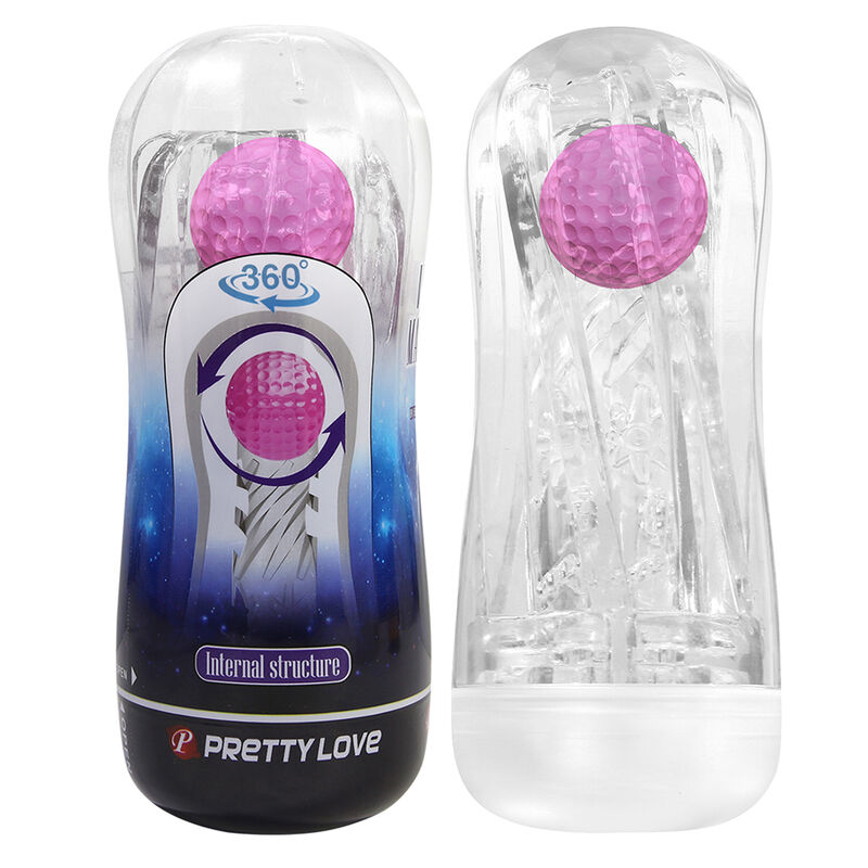 PRETTY LOVE - 360 TEXTURED MASTURBATION CUP CLEAR
