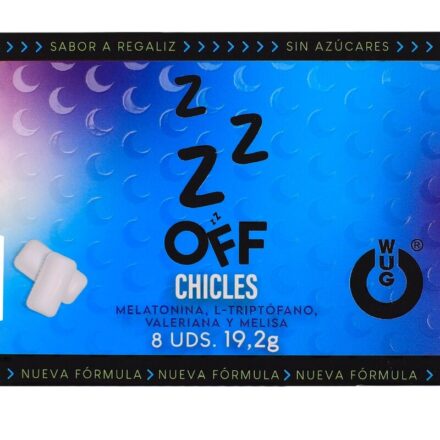 WUG OFF - FUNCTIONAL MELATONIN VALERIAN LIQUORICE FLAVOUR GUM BLISTER 8 PCS