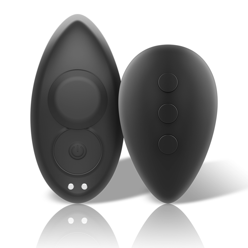 BLACKSILVER - PRESTON RECHARGEABLE SILICONE VIBRATOR PANTIE BLACK
