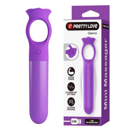 PRETTY LOVE - GIANA RECHARGEABLE MINI VIBRATOR MASSAGER PURPLE