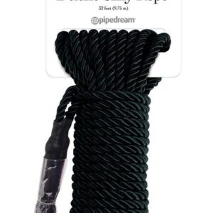 FETISH FANTASY SERIES - BLACK DELUXE SILK ROPE 9.75 M