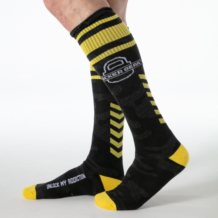 LOCKER GEAR - FULL MILITARY KNEE HIGH SOCKS YELLOW ONE SIZE