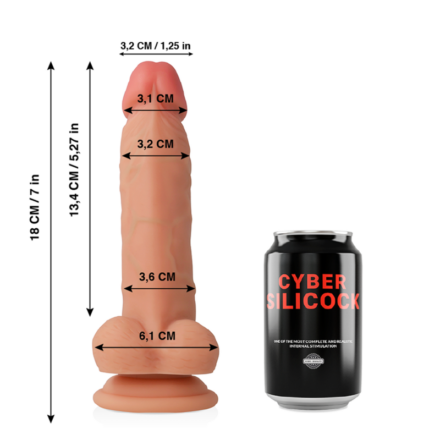 Cyber Silicock Jude -silikonidildo, 18 cm