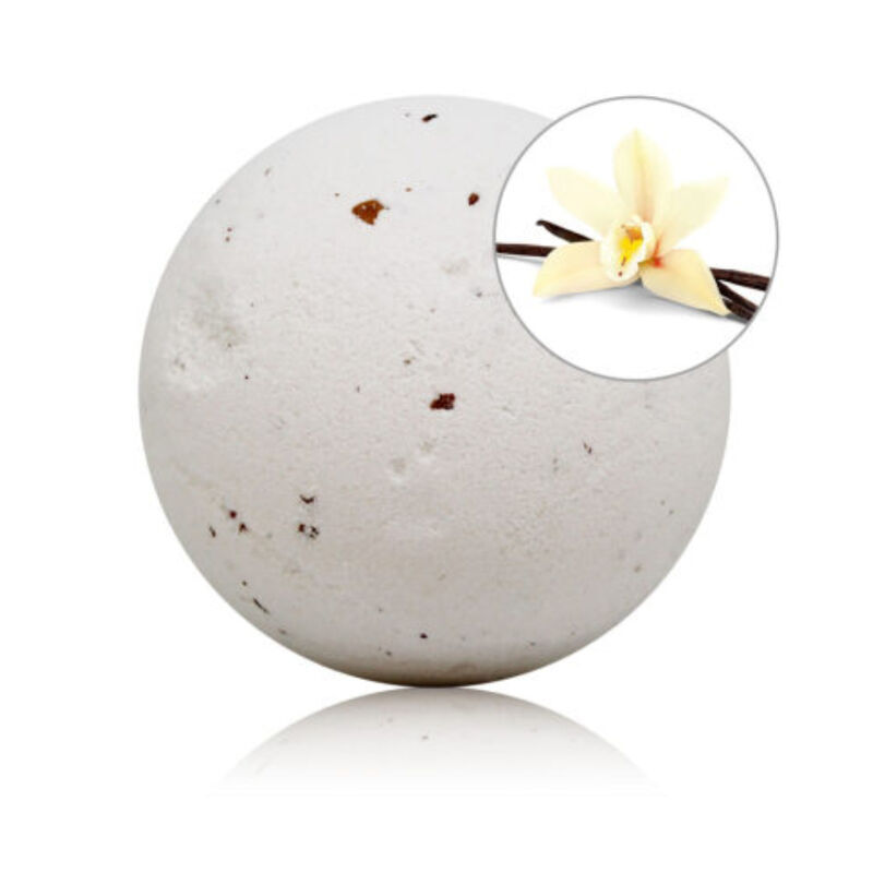 TALOKA - VANILLA SCENTED BATH BOMB WITH ROSE PETALS 1 TALOKA - VANILLA SCENTED BATH BOMB WITH ROSE PETALS