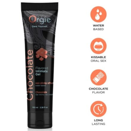 ORGIE - LUBE TUBE CHOCOLATE KISSABLE WATER-BASED INTIMATE GEL 100 ML