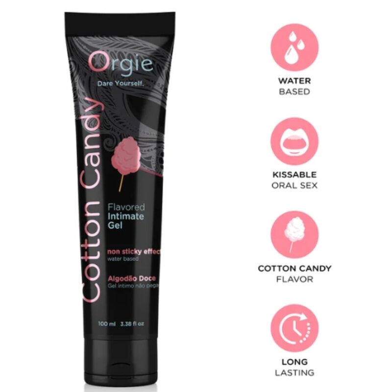 ORGIE - LUBE TUBE COTTON CANDY KISSABLE WATER-BASED INTIMATE GEL 100 ML 1 ORGIE - LUBE TUBE COTTON CANDY KISSABLE WATER-BASED INTIMATE GEL 100 ML