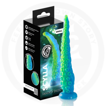 EPIC Cybersilicock Scylla tentakkelidildo, fluoresoiva, pieni