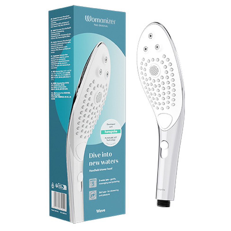 WOMANIZER - WAVE CLITORAL STIMULATING SHOWER HEAD CHROME 1 WOMANIZER - WAVE CLITORAL STIMULATING SHOWER HEAD CHROME