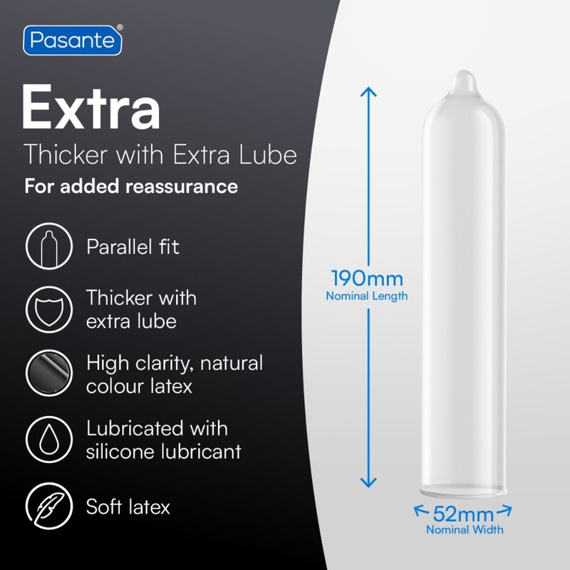 Pasante Extra -erittäin paksut kondomit, 3 kpl 4 Pasante Extra -erittäin paksut kondomit, 3 kpl - Image 4