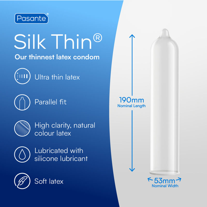 Pasante Silk Thin -kondomit, 144 kpl 3 Pasante Silk Thin -kondomit, 144 kpl - Image 3