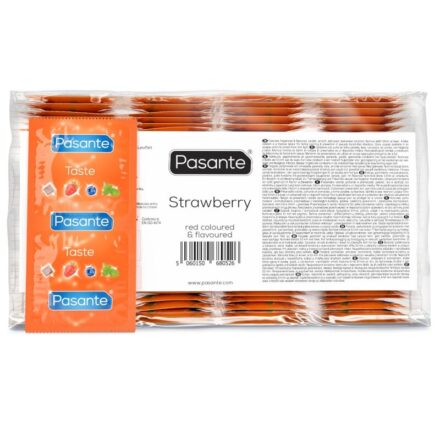 Pasante Strawberry -kondomit, 144 kpl