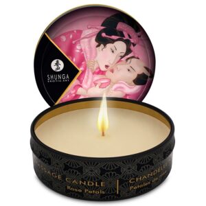 SHUNGA - MINI CARESS BY CANDLELIGHT DISPLAY MASSAGE CANDLES 24 UNITS