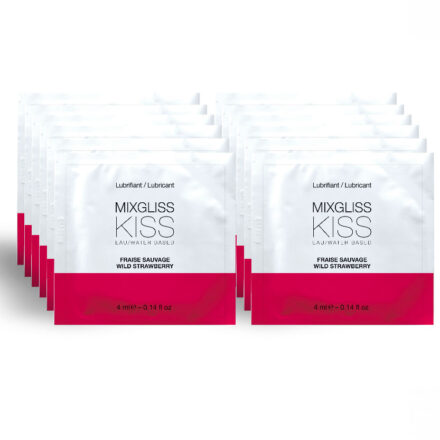Mixgliss Strawberry -vesipohjainen liukuvoide, 12 × 4 ml