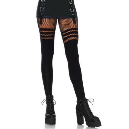 LEG AVENUE - PANTYHOUSE WIT FISNHET STRIPES