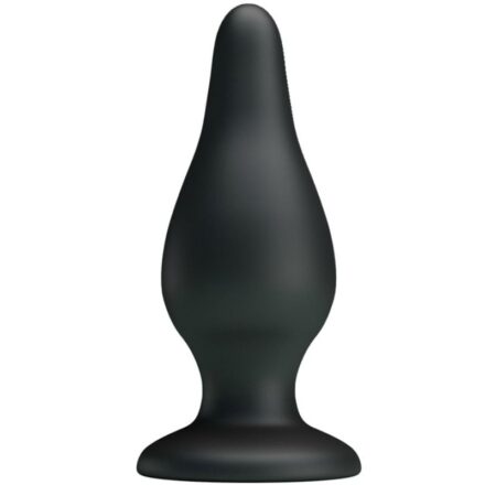 Pretty Love -silikoninen anaalitappi, musta, 15,4 cm