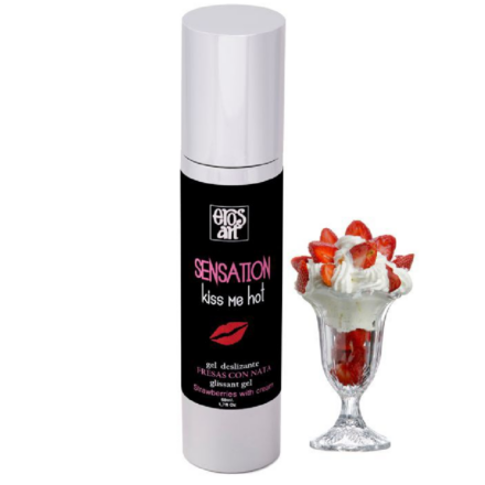 Eros-Art Sensattion -liukuvoide, mansikka ja kerma, 50 ml