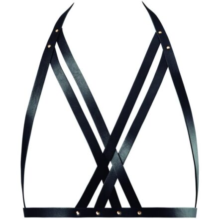 Bijoux Indiscrets Maze Halter Bra -valjaat, musta