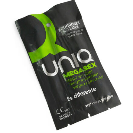 UNIQ Megasex -lateksittomat kondomit, 3 kpl