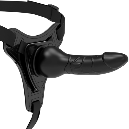 Fetish Submissive Harness -silikoninen strap-on, musta