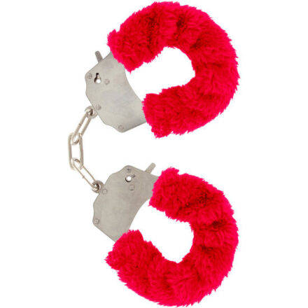 ToyJoy Furry Fun Cuffs -käsiraudat, punainen