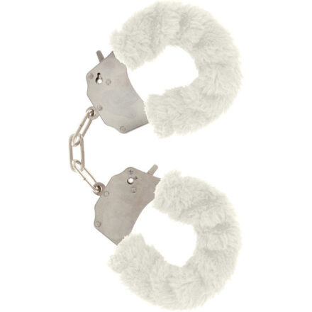 ToyJoy Furry Fun Cuffs -käsiraudat, valkoinen