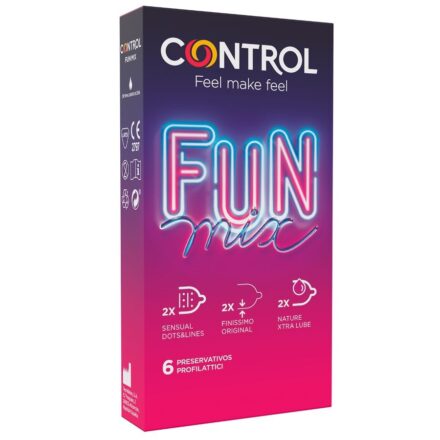 Control Feel Fun Mix -kondomit, 6 kpl