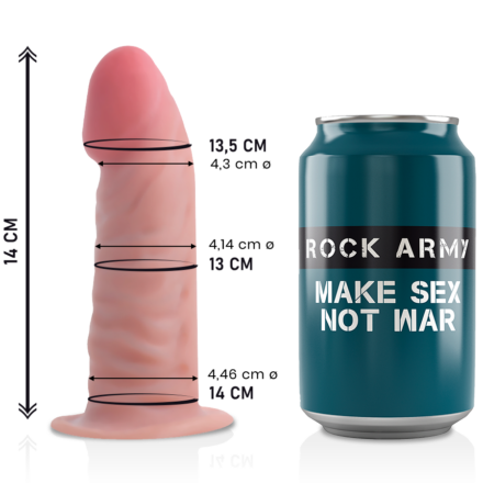 Rockarmy Dual Density Tiger -realistinen dildo, 14 cm