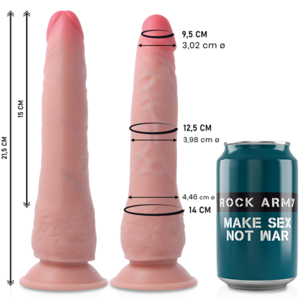 Rockarmy Dual Density Crusader -realistinen dildo, 21,5 cm