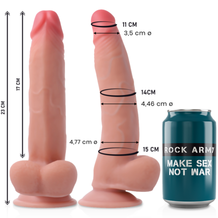 Rockarmy Dual Density Leopard -realistinen dildo, 23 cm