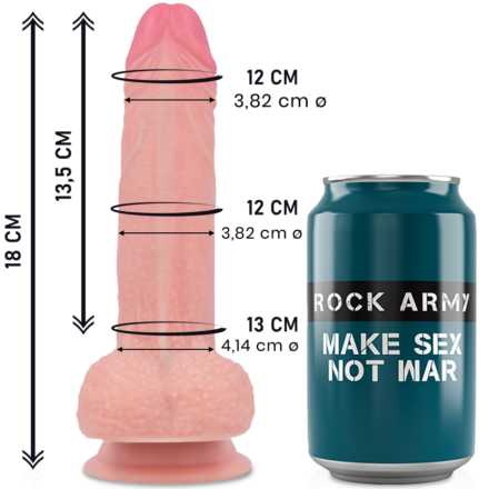 Rockarmy Premium Mustang -silikonidildo, 18 cm