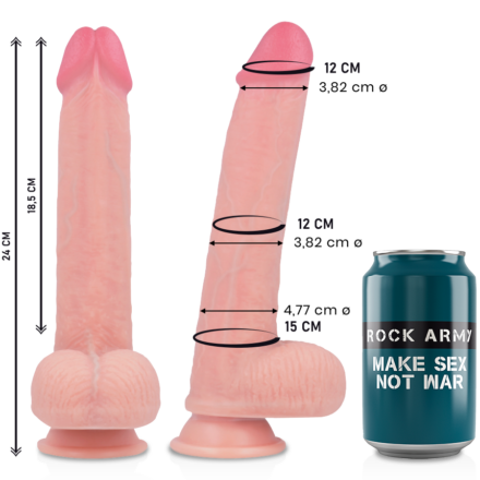 Rockarmy Premium Kingcobra -silikonidildo, 24 cm