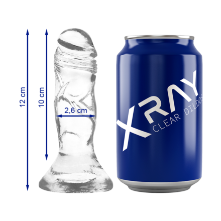 X Ray Clear -dildo imukupilla, 12 cm