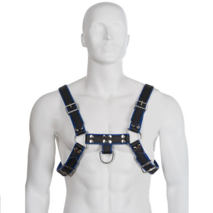 Leather Body Bulldog -nahkavaljaat, sininen ja musta