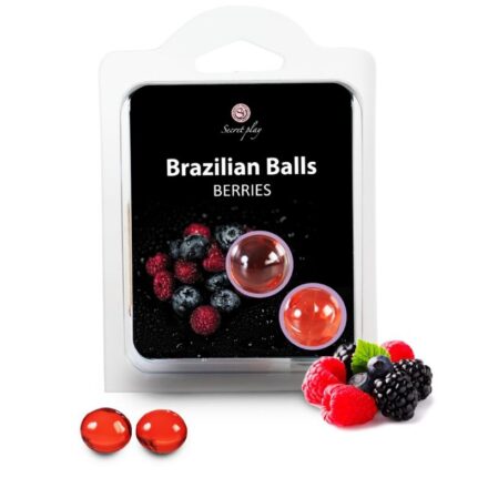 Secretplay Brazilian Balls Berries -hierontaöljypallot, 2 kpl