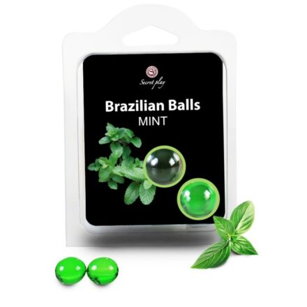 Secretplay Brazilian Balls -hierontaöljypallot, minttu, 2 kpl