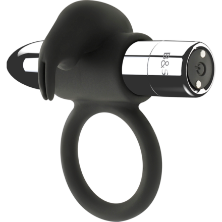 BLACKSILVER - BURTON RECHARGEABLE RING 10 VIBRATION MODES