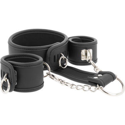 Fetish Submissive -kaula- ja käsirautasetti ketjulla